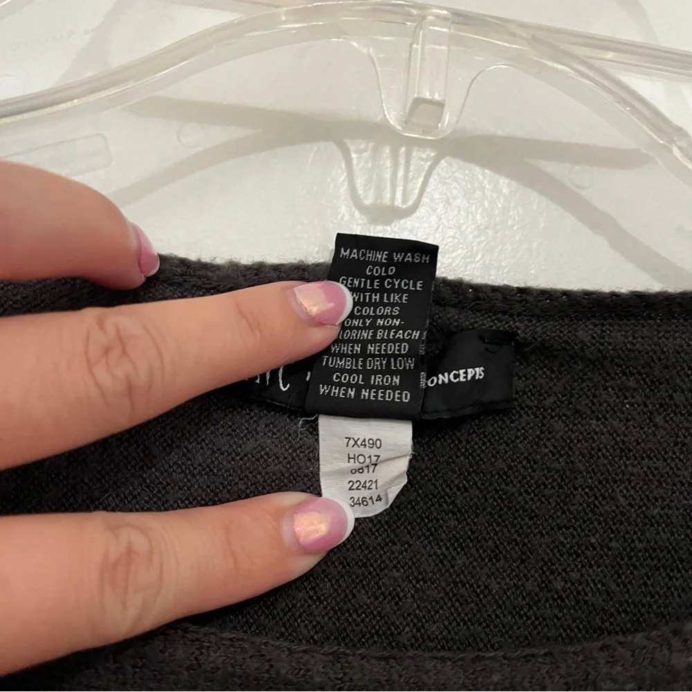INC International Concepts Classic Black Long Sleeve Sweater - Size S - Picture 5 of 10